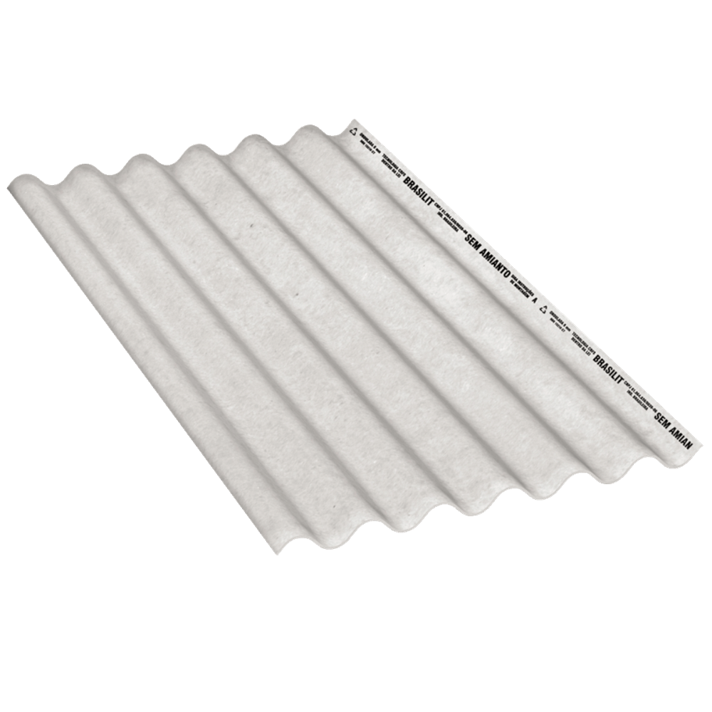 Telha de Fibrocimento Ondulada 6 mm 2,44 x 1,10 Metros - BRASILIT